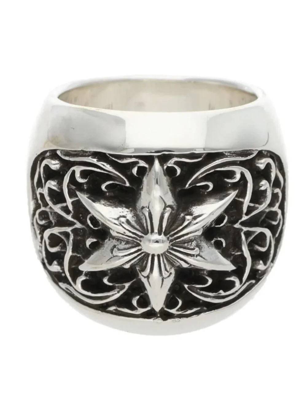 Chrome Hearts Clssc Oval Star Classic Silver Ring